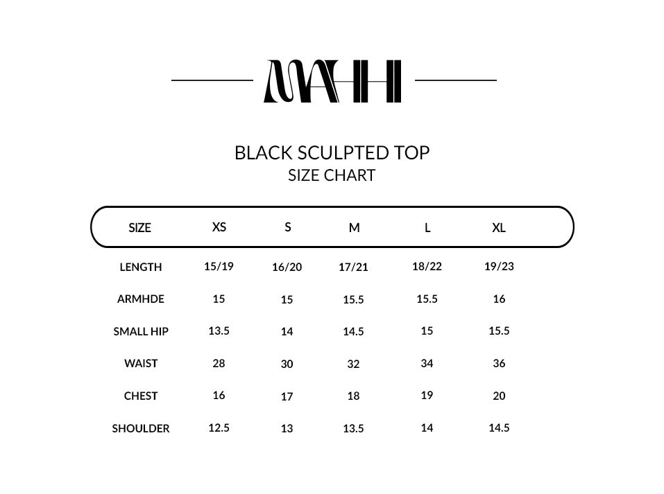 BLACK SCULPTED TOP