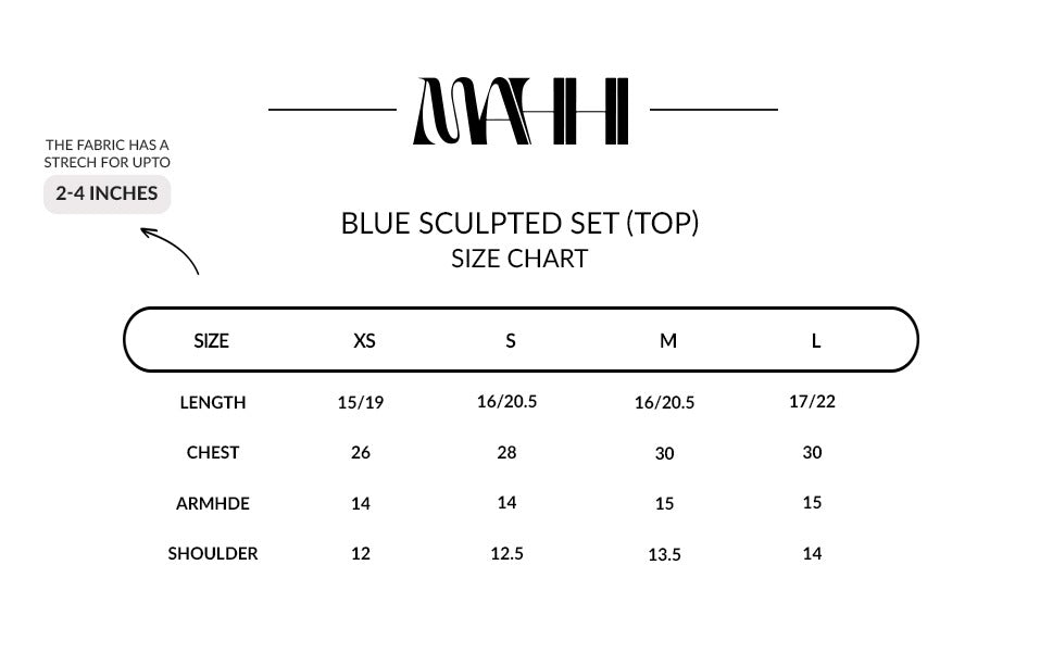 BLUE SCULPTED TOP