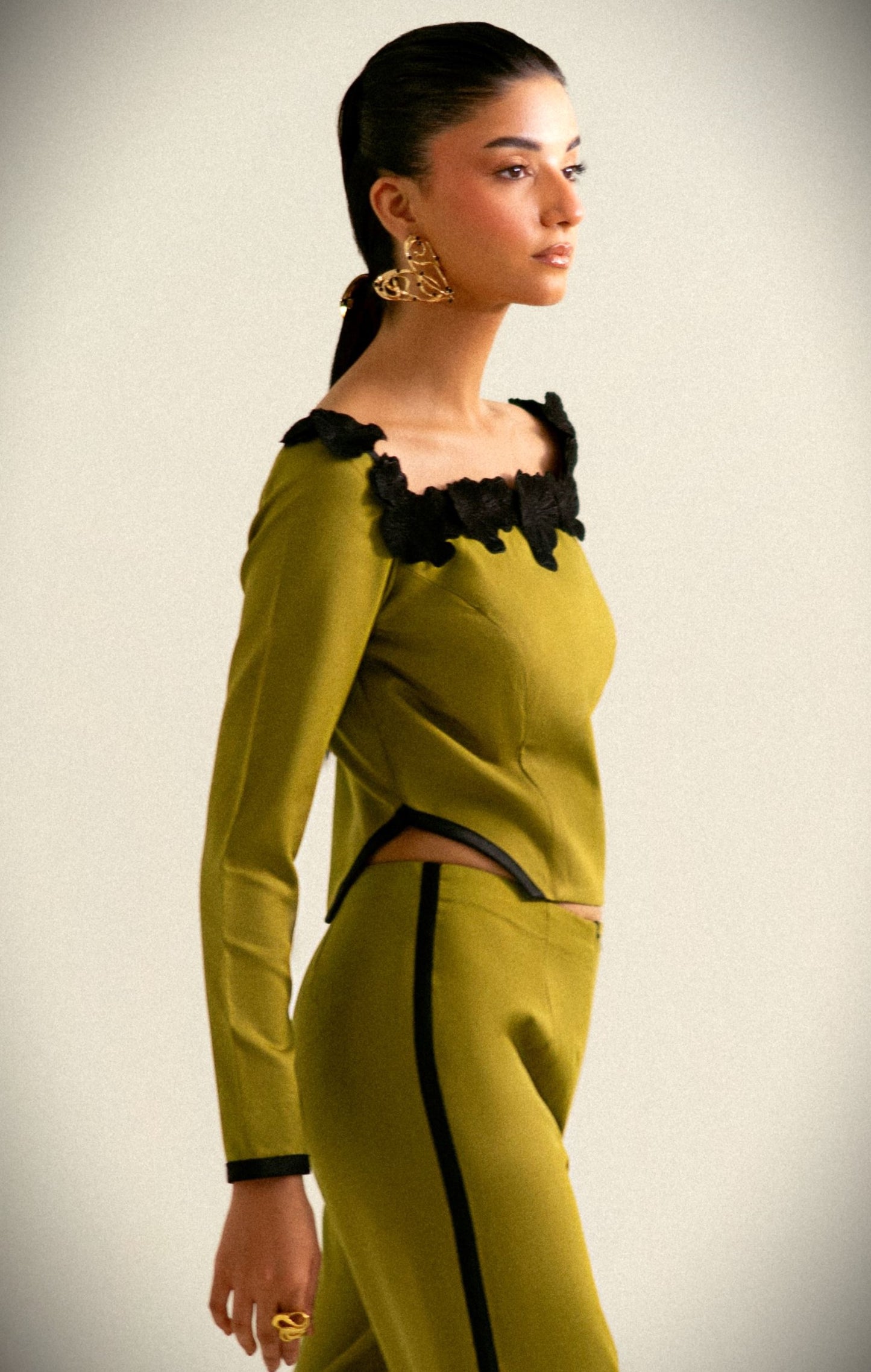 Olive Glamour Top