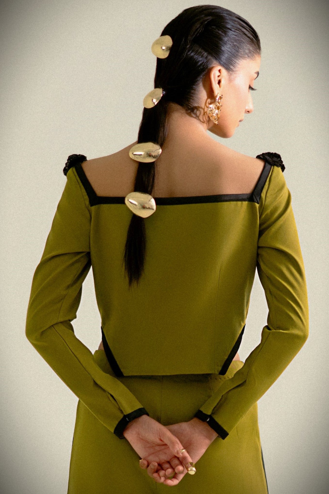 Olive Glamour Top