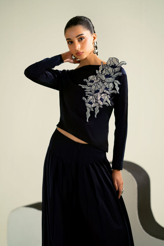 1. Midnight blue top